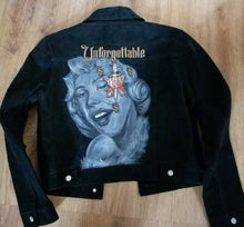 Load image into Gallery viewer, Women Marilyn Monroe Leather Suede Hand Painted
